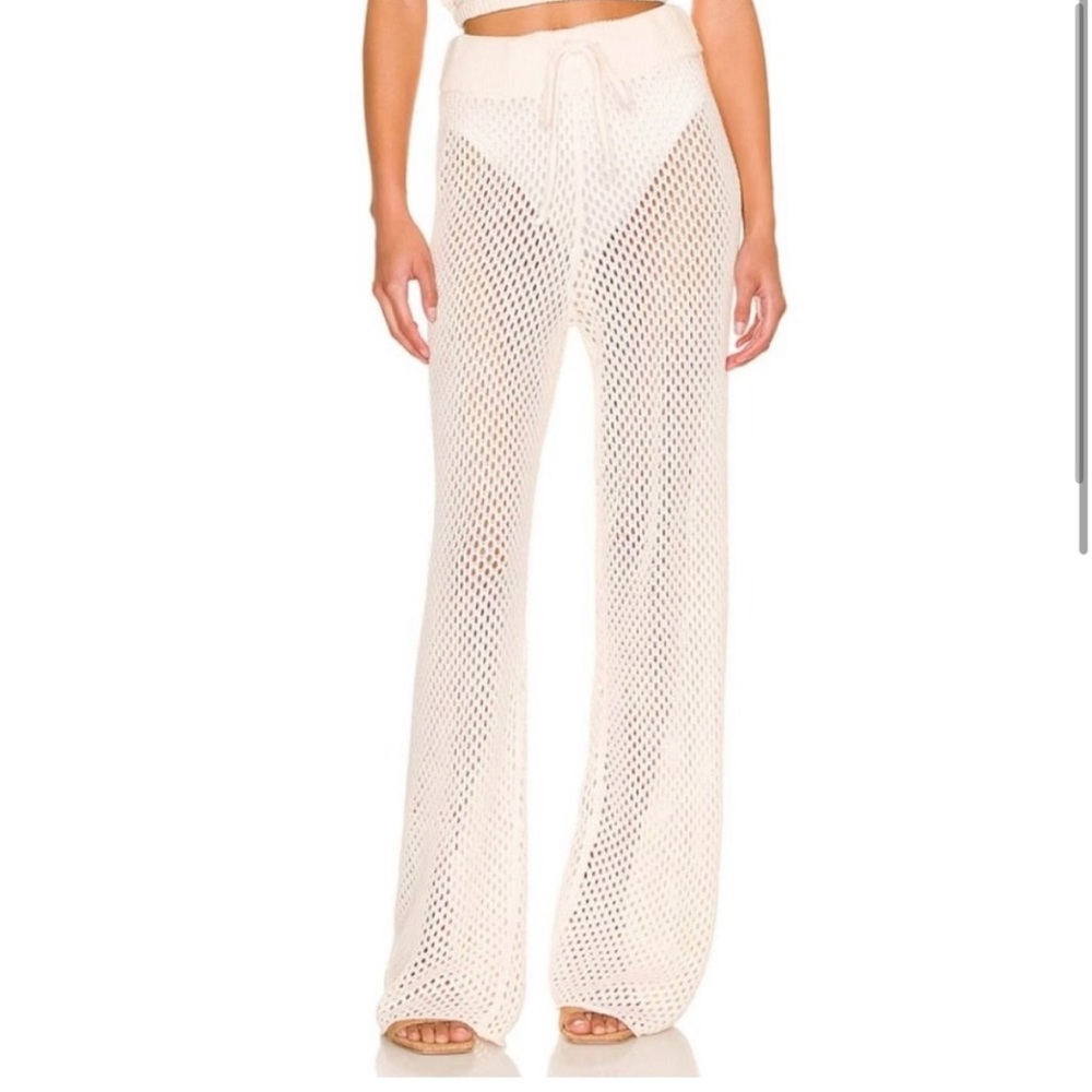 WeWoreWhat wide leg crochet pants
